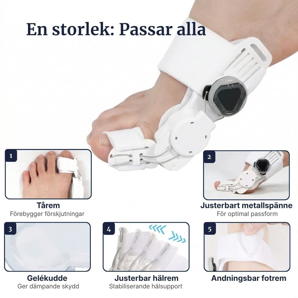 OrthoAlign Pro - Justerbar Tå - Korrigerare för Hallux Valgus - Nordic Relief