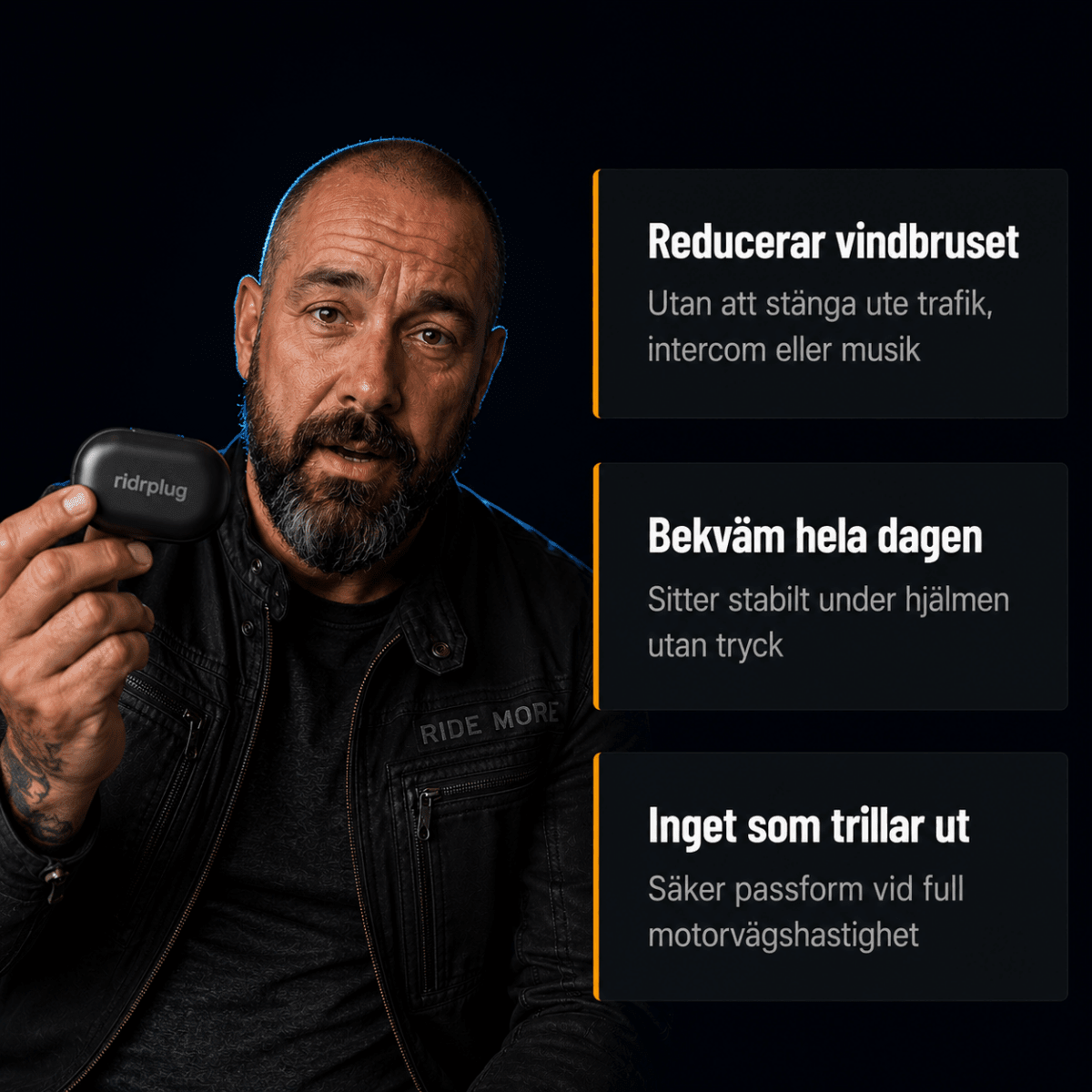 Ridrplug — Kör längre. Hör bättre. Behåll skärpan. - Nordic Relief